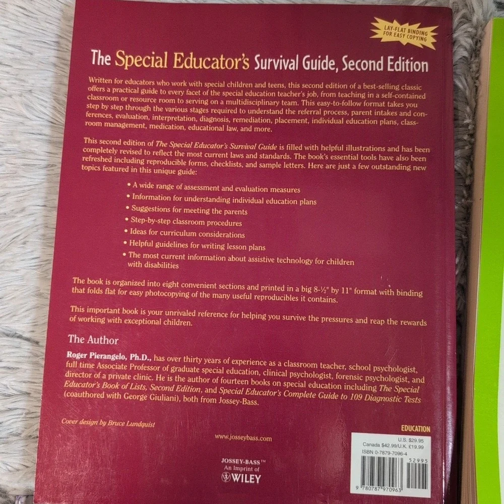 Lot Of 5 The Special Educator's Survival Guide Disabilities Behavioral‎ Dyslexia